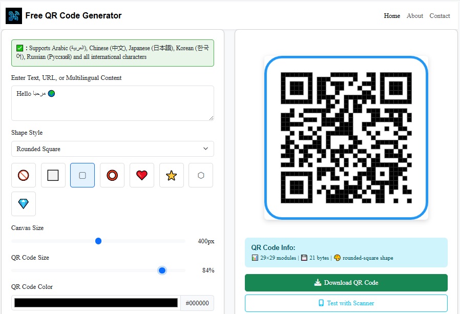 QR Code Shape Generator - Create Custom Styled QR Codes